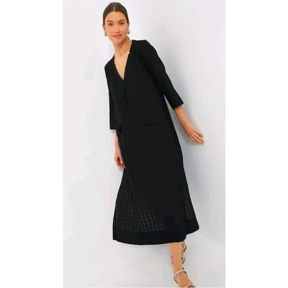Pomander Place Black Carolina Caftan Cover Up Dress size S